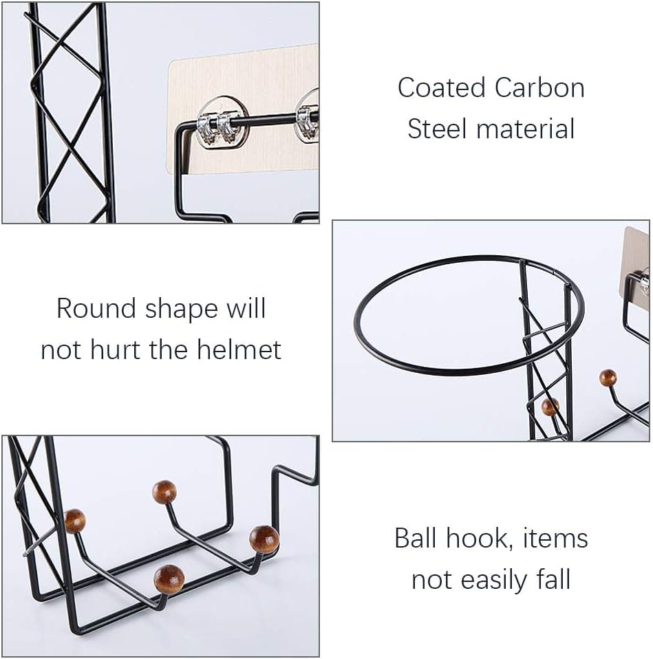 Iron Helmet Holder, Wall Mounted Hook Hanger, Clothing Hanging Hangers, Hat Cap Coat Keys Rack, Display Holder Hook Stand Rack, Multifunctional Non-marking Paste Rack, Wall Mounted Hanger Hat Organizer Iron Helmet Holder, Wall Mounted Hook Hanger, Clothing Hanging Hangers, Hat Cap Coat Keys Rack, Display Holder Hook Stand Rack, Multifunctional Non-marking Paste Rack, Wall Mounted Hanger Hat Organizer